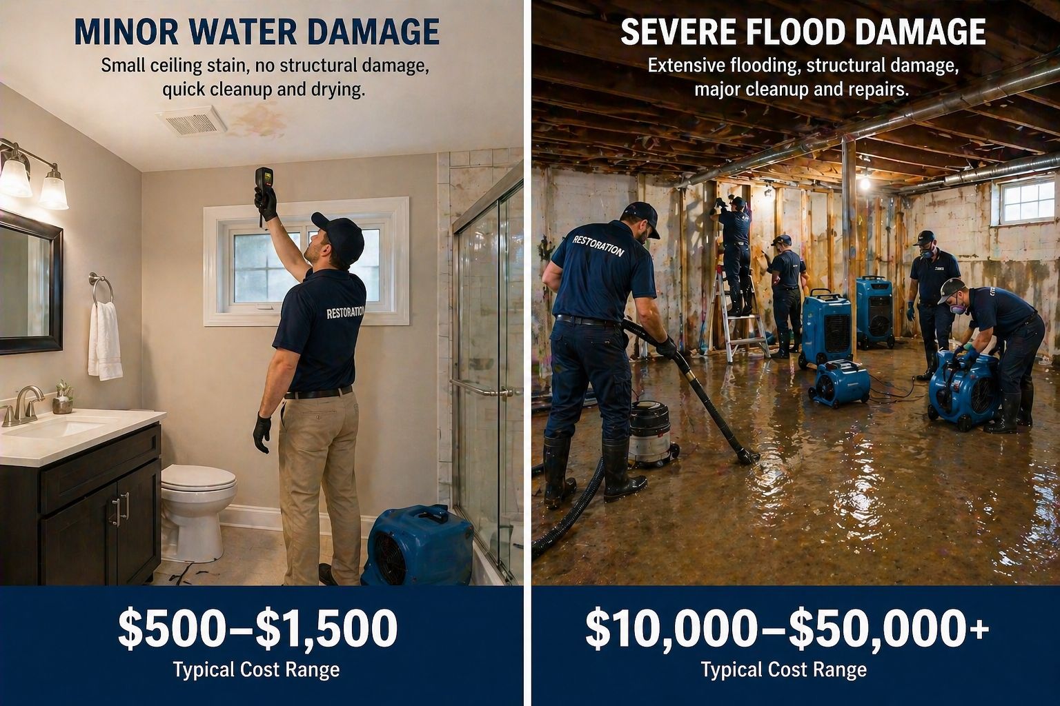 Water damage cost guide