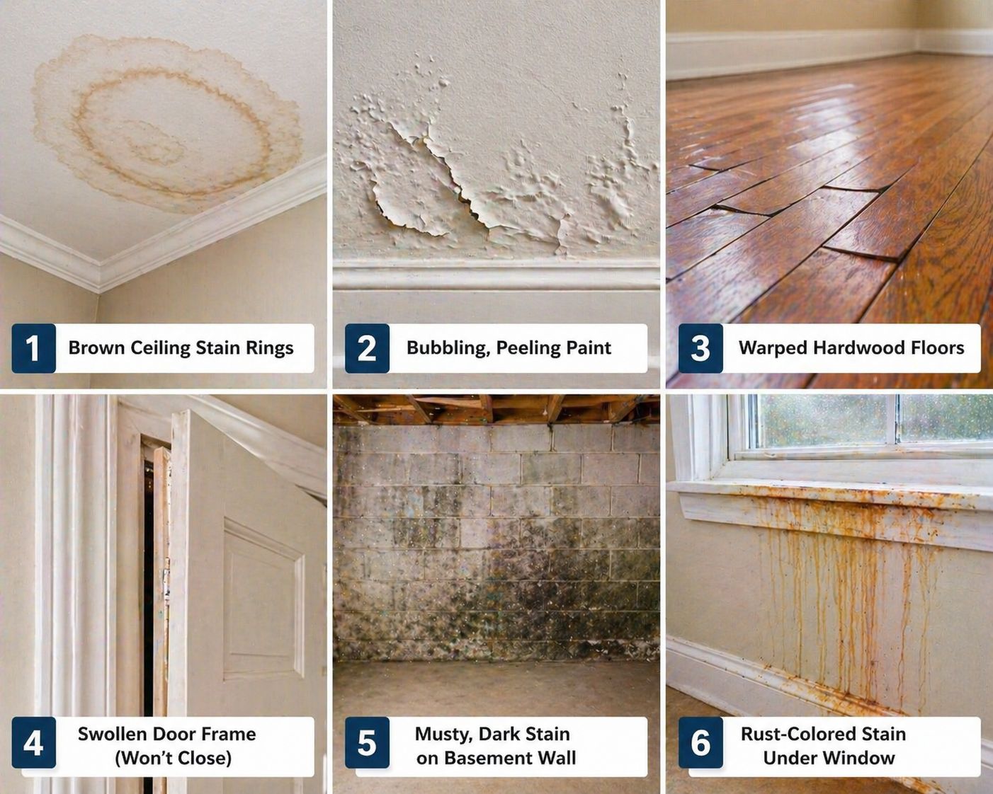 Signs of water damage